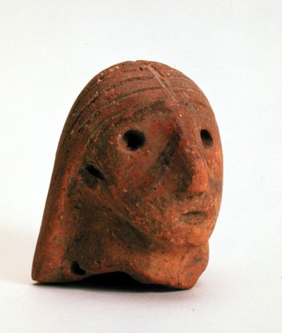 Head of a female figurine, Krinichki, 4th millennium BC by Tripolye Tripolye